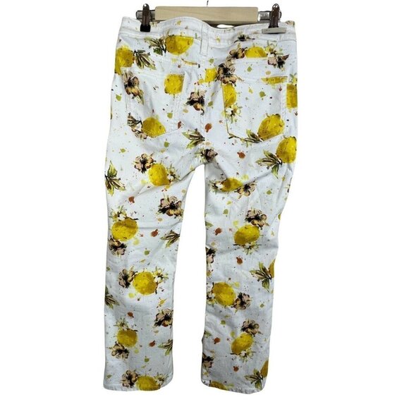 Pilcro and‎ the Letterpress Size 28 High-Rise Bootcut White Yellow Floral Pants - Picture 4 of 8